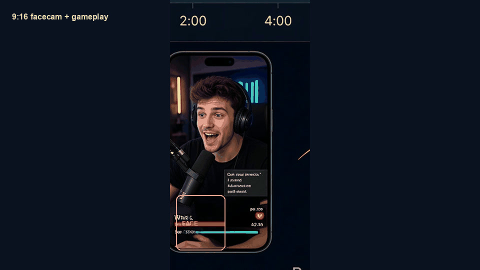 9:16 Facecam Framing UI